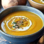 Deliciously Spicy Butternut Squash Sweet Potato Soup
