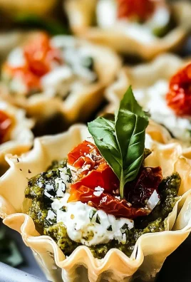 Easy Christmas Appetizer Bites with Pesto and Sundried Tomatoes
