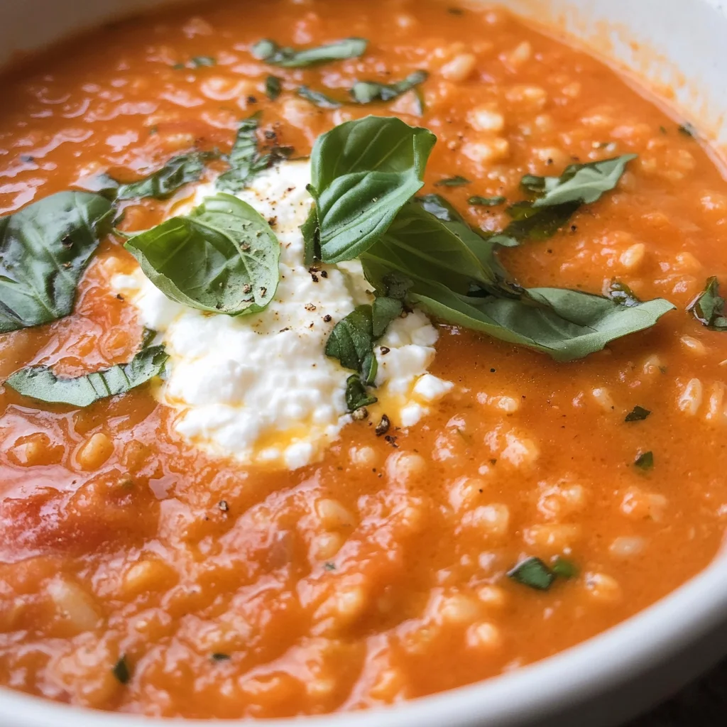Easy, Creamy Tomato Rice Soup