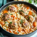 Easy One-Pot Italian Meatball & Orzo Soup