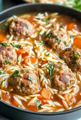 Easy One-Pot Italian Meatball & Orzo Soup