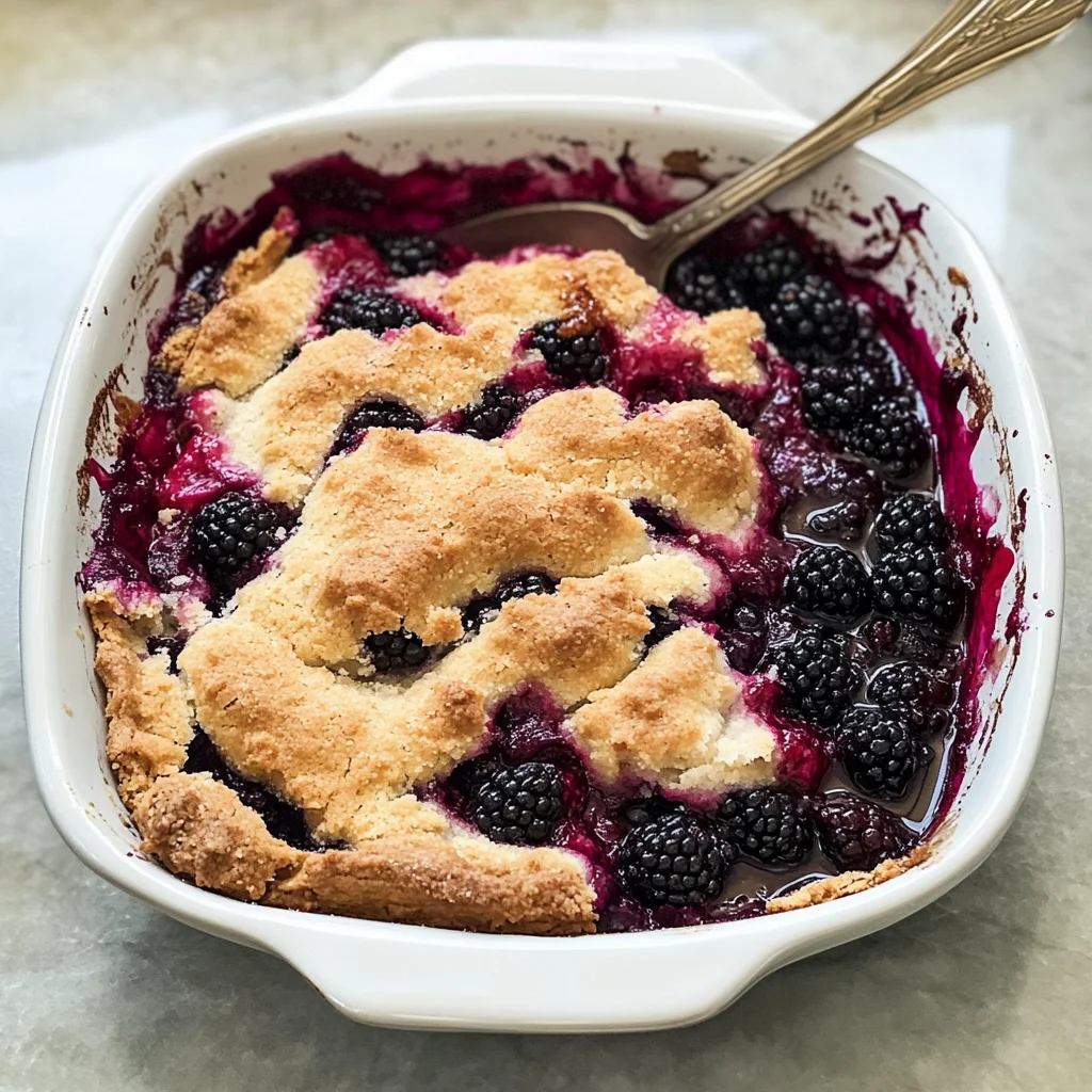 Healthy Blackberry Cobbler