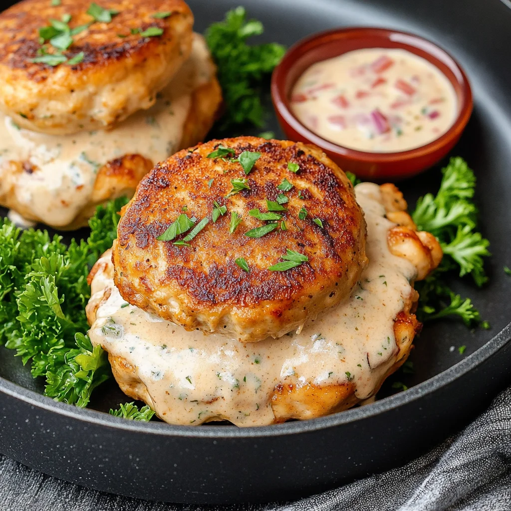 Keto Cheddar Ranch Chicken Burgers