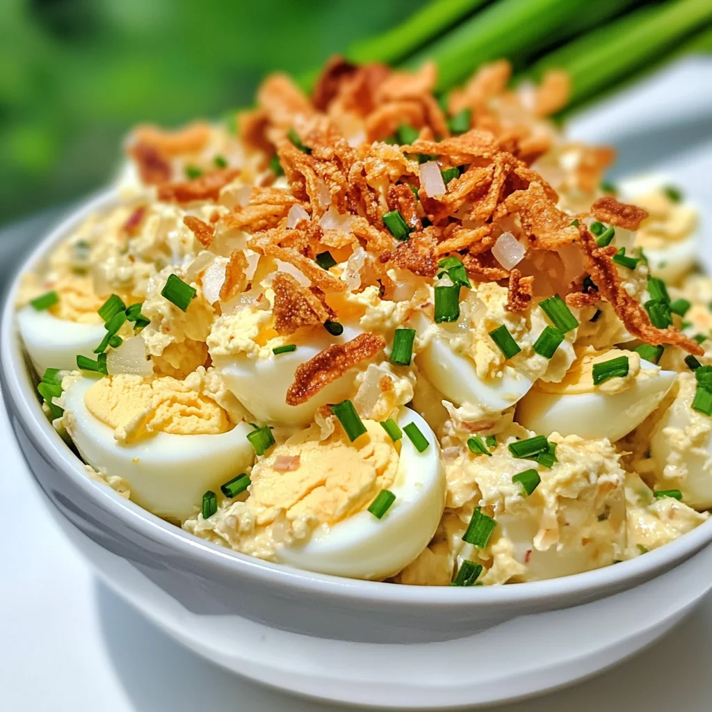 Keto French Onion Deviled Egg Salad