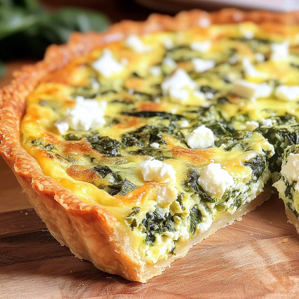 Keto Spinach Feta Quiche