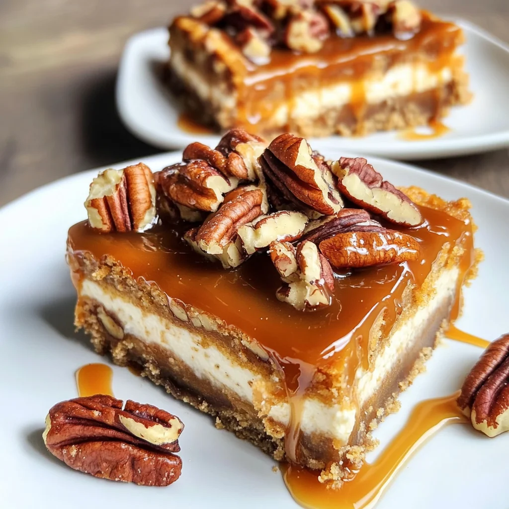 Low-Carb Turtle Pumpkin Cheesecake Bars