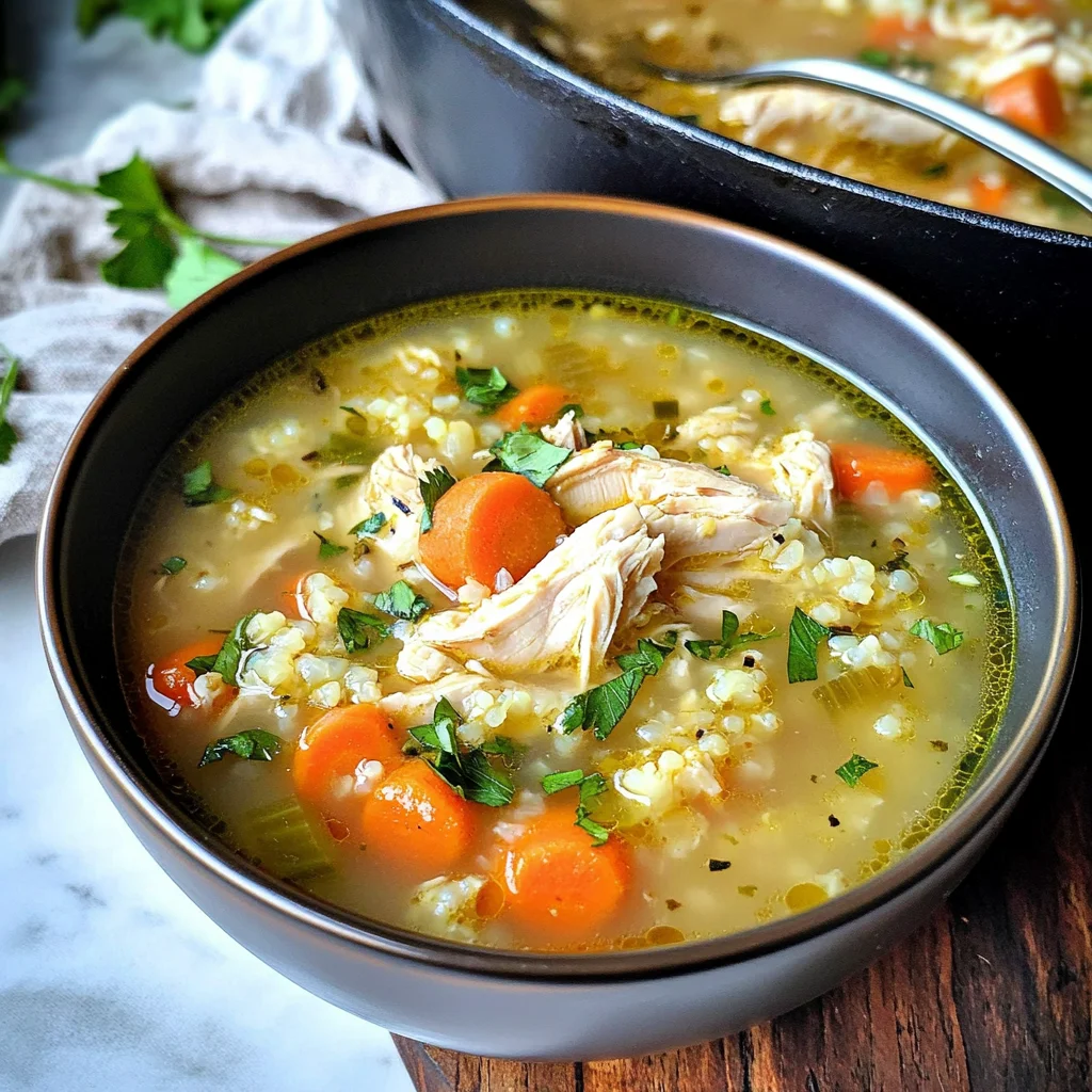 Low Carb Chicken Cauliflower Rice Soup