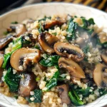 Low Carb Mushroom & Spinach Cauliflower Rice