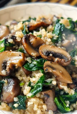 Low Carb Mushroom & Spinach Cauliflower Rice