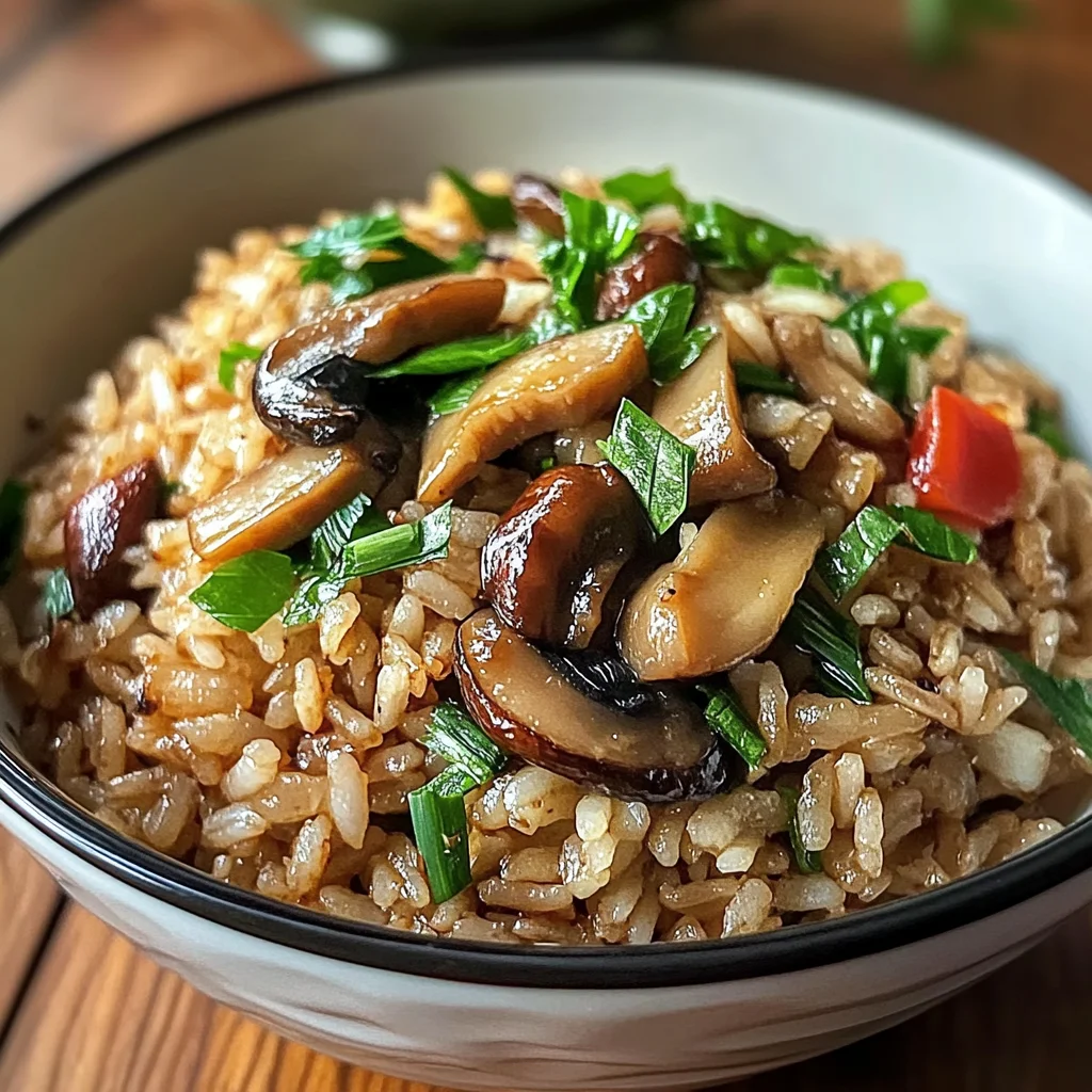 One-Pot Soy Sauce Mushroom Rice