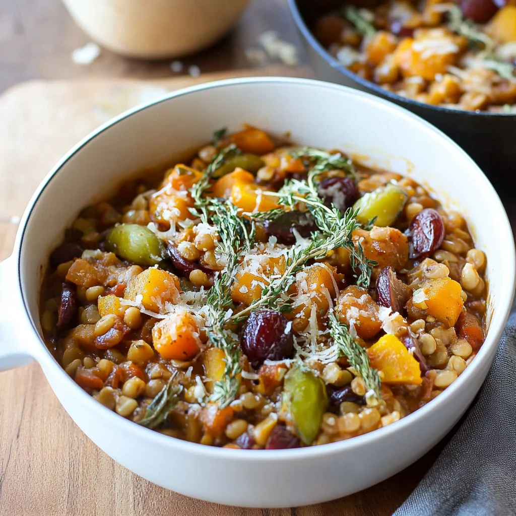 One Pot Autumn Vegetable Farrotto