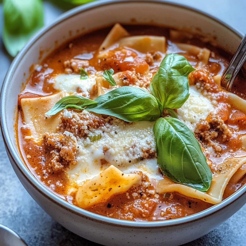 One Pot Lasagna Soup Recipe