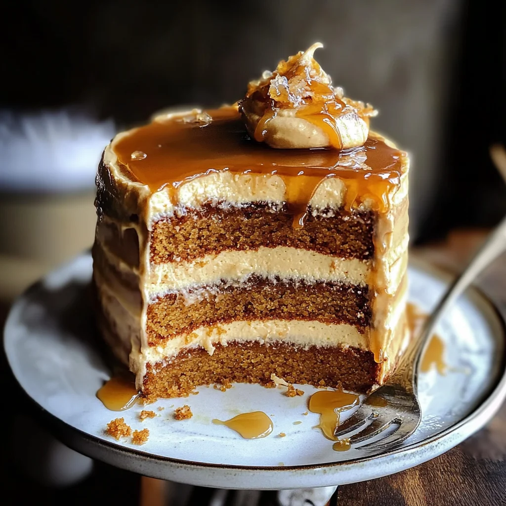 Pumpkin Layer Cake with Salted Caramel Cream Cheese Frosting
