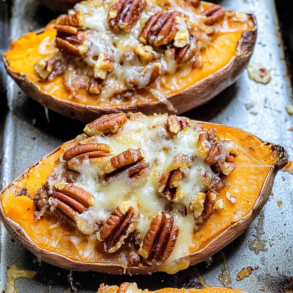 Pumpkin Spice Twice Baked Sweet Potatoes
