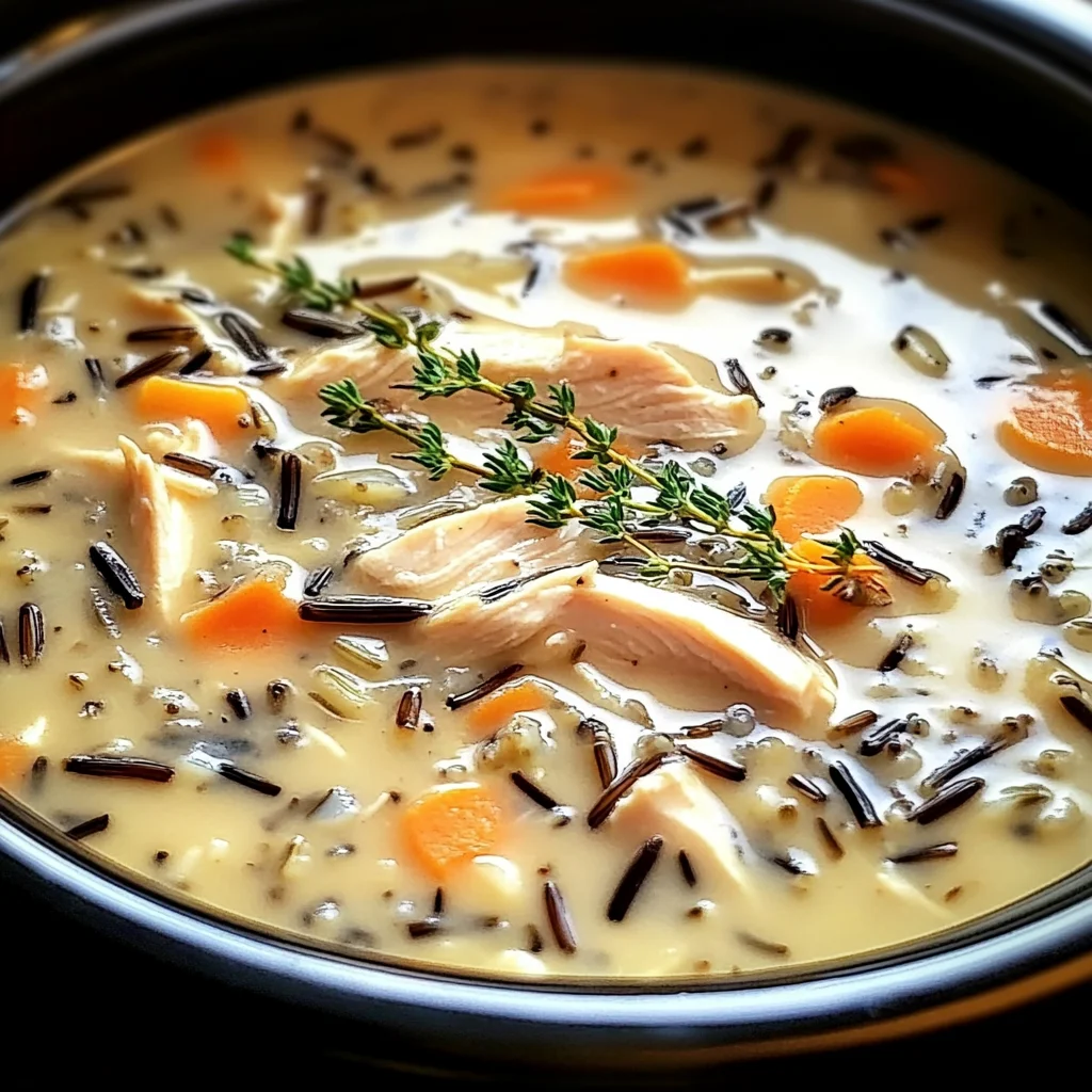 Slow Cooker Chicken Wild Rice Soup
