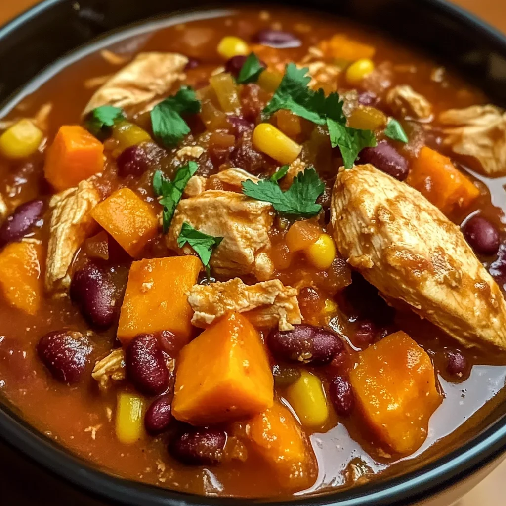 Slow Cooker Chicken and Sweet Potato Chili