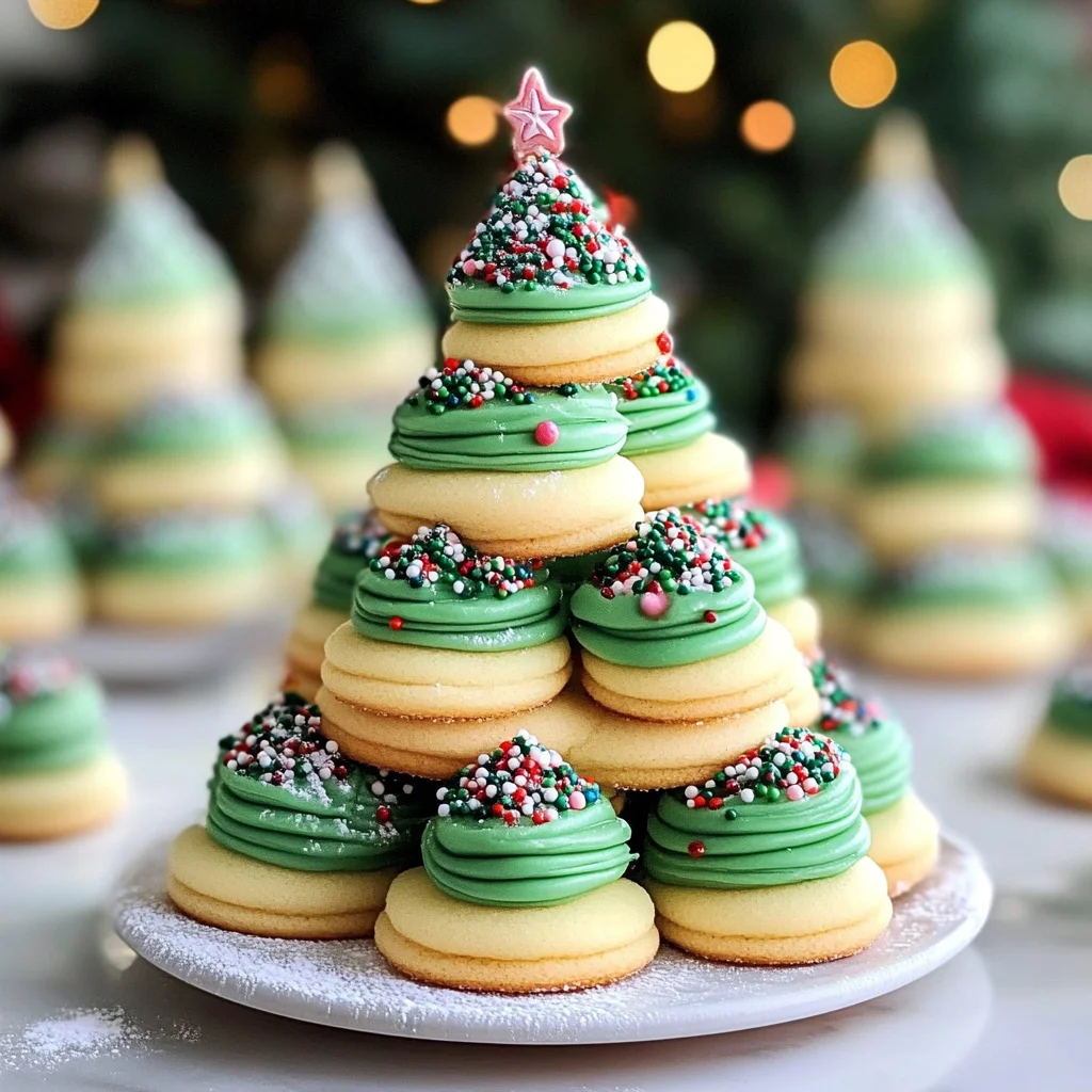 Stacked Sugar Cookie Christmas Trees