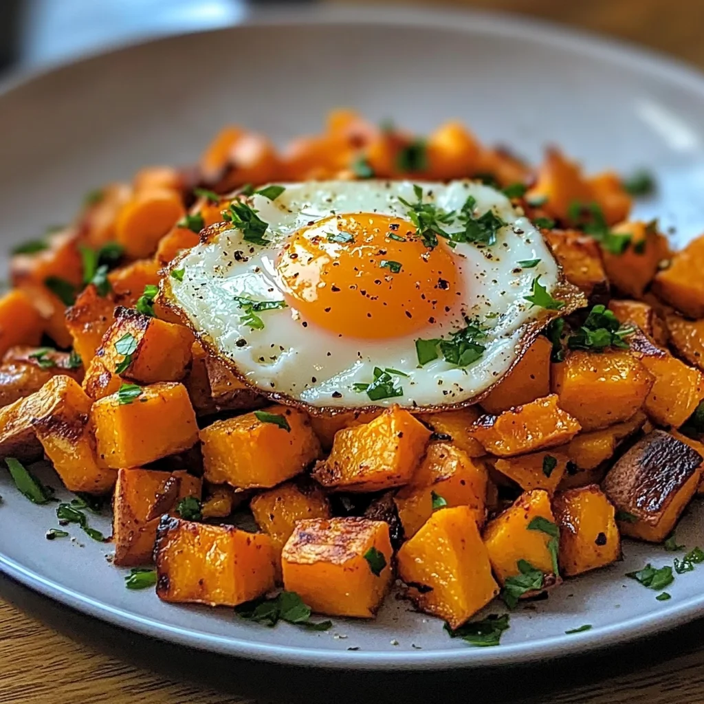 Sweet Potato Hash with Eggs