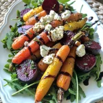 Thyme Roasted Carrots and Beets with Balsamic and Goat Cheese