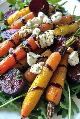 Thyme Roasted Carrots and Beets with Balsamic and Goat Cheese