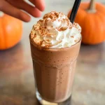 3-ingredient Vegan pumpkin spice Iced hot chocolate