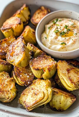 Air Fryer Artichoke Hearts with Garlic Aioli (Keto and Low Carb)
