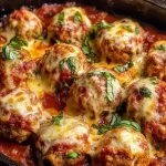 Baked Chicken Parmesan Meatballs (Easy & Healthy)