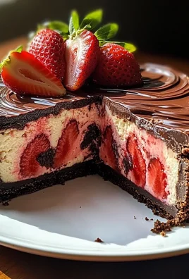 Chocolate Strawberry Swirl Cheesecake