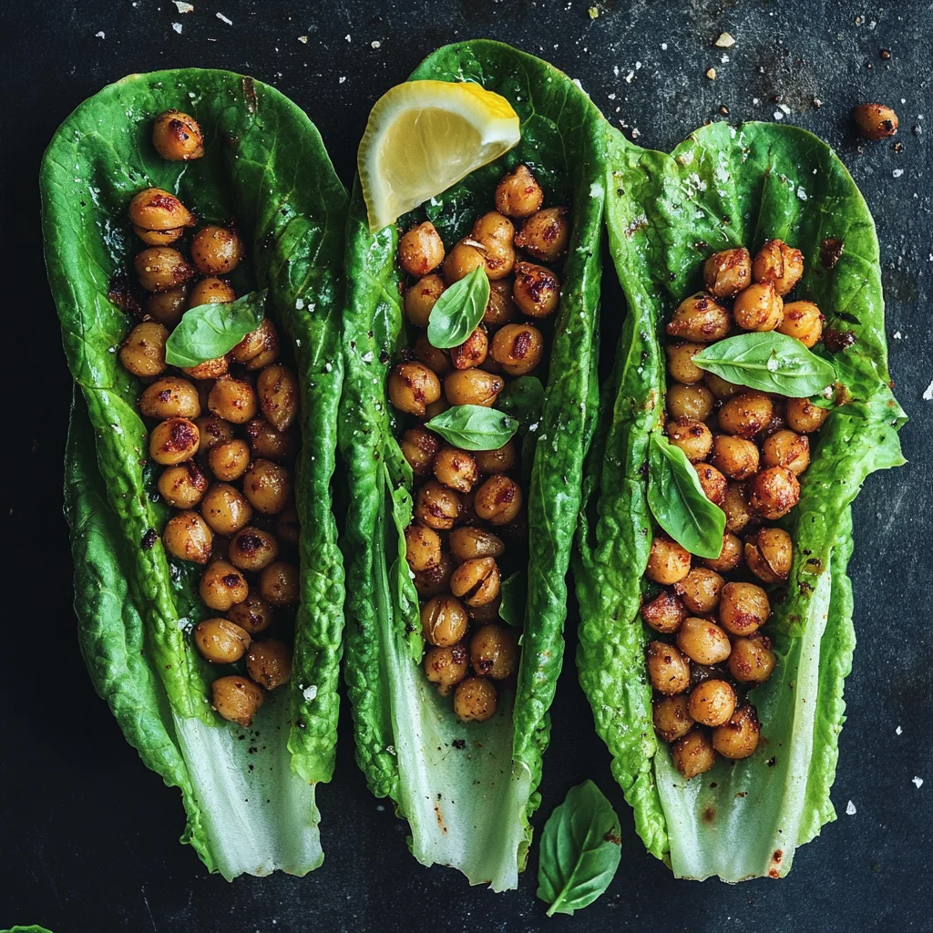 Crispy Chickpea Lettuce Wraps