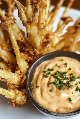 Crispy Fried Enoki Mushrooms with Chili Aioli Recipe
