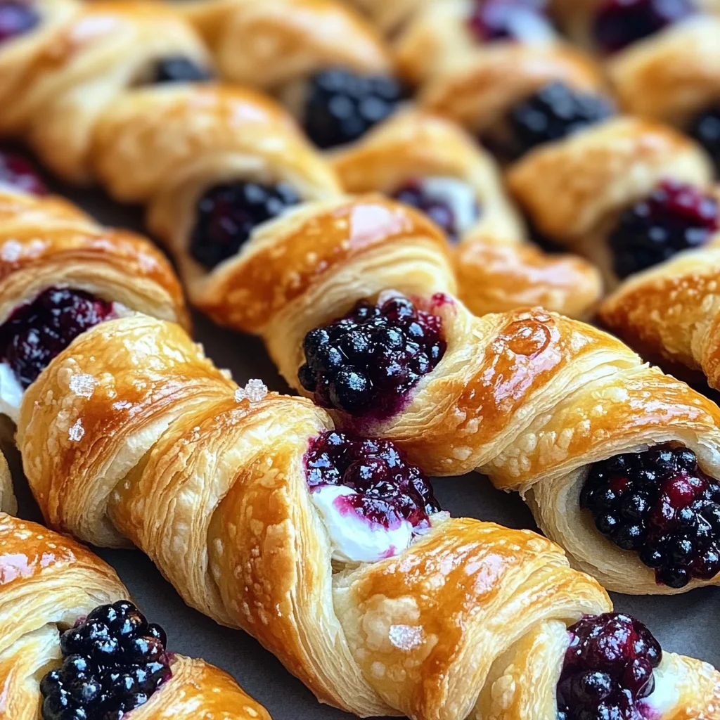 Delicious Blackberry Goat Cheese Puff Pastry Twists