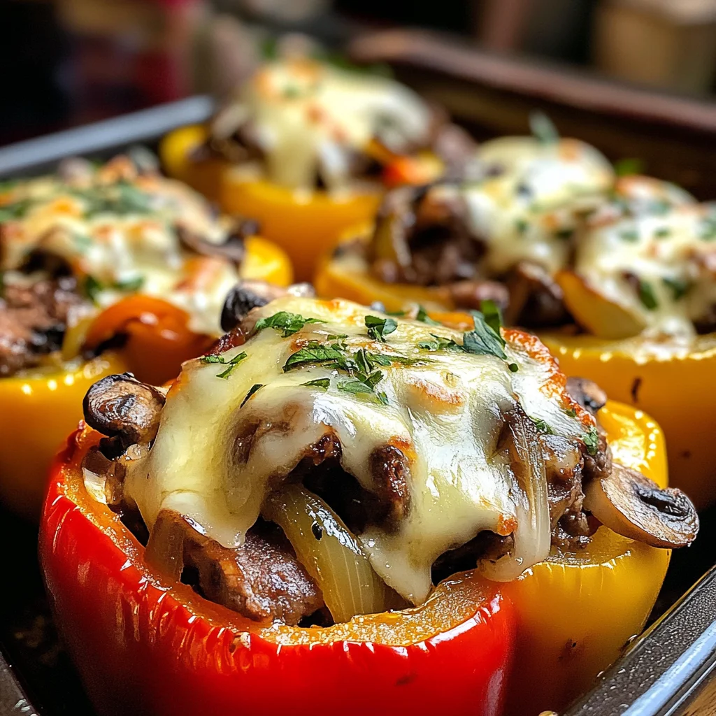 Delicious Philly Cheesesteak Stuffed Peppers Recipe for Dinner image 2