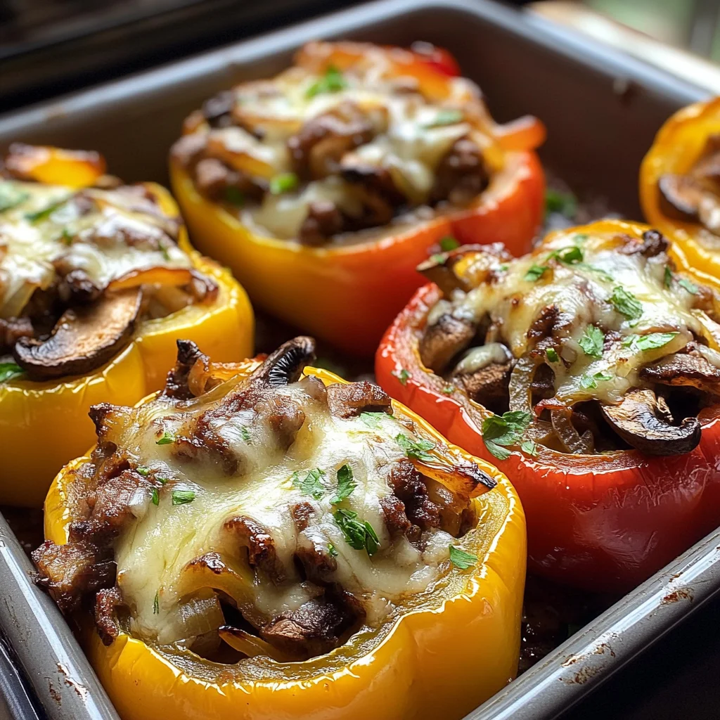 Delicious Philly Cheesesteak Stuffed Peppers Recipe for Dinner image 4
