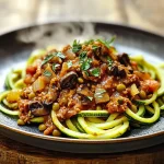 Delicious Porcini and Green Lentil Bolognese with Courgetti Recipe