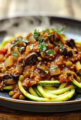 Delicious Porcini and Green Lentil Bolognese with Courgetti Recipe