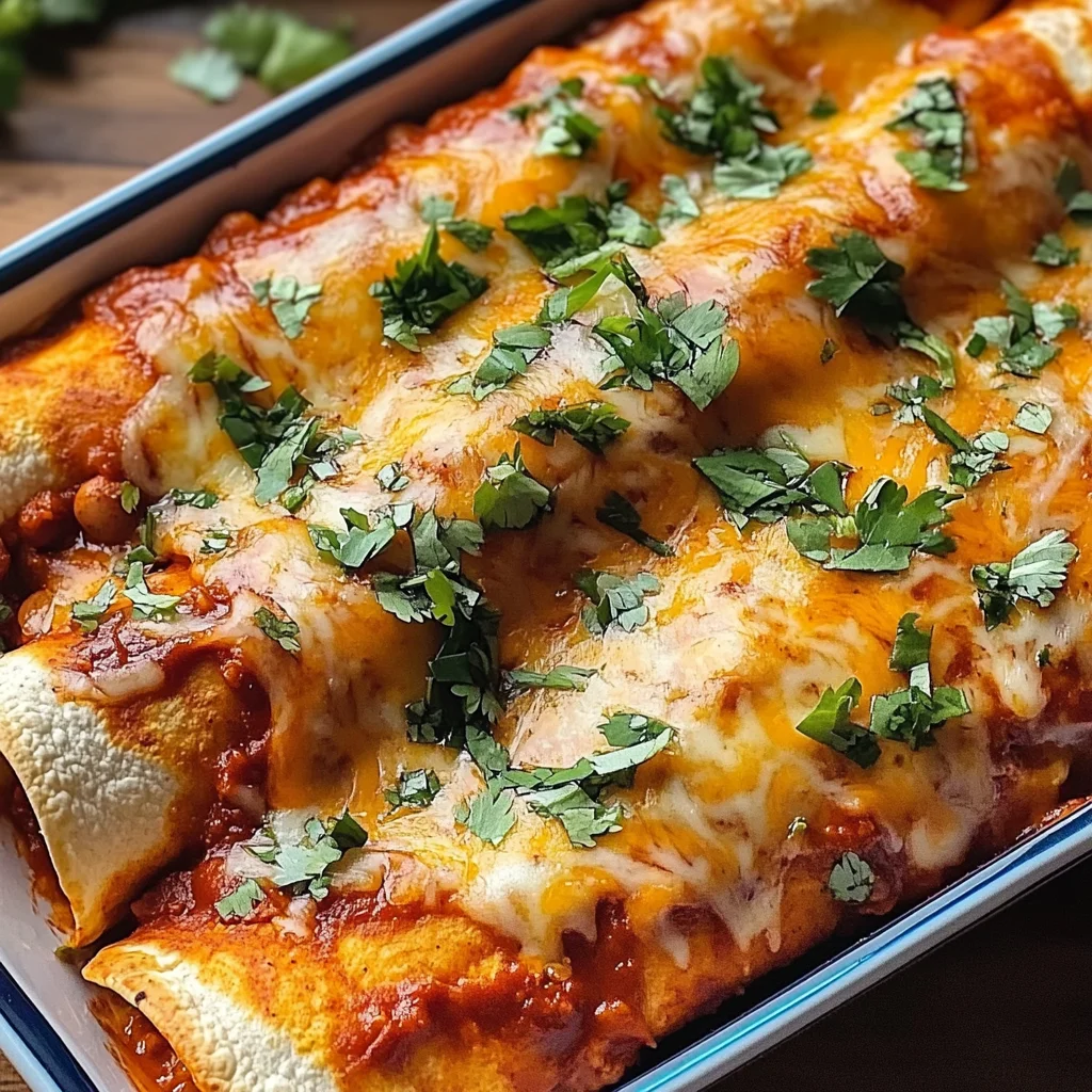 Easy Bean and Cheese Enchiladas