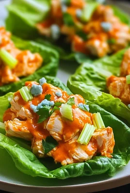 Easy Buffalo Chicken Lettuce Wraps
