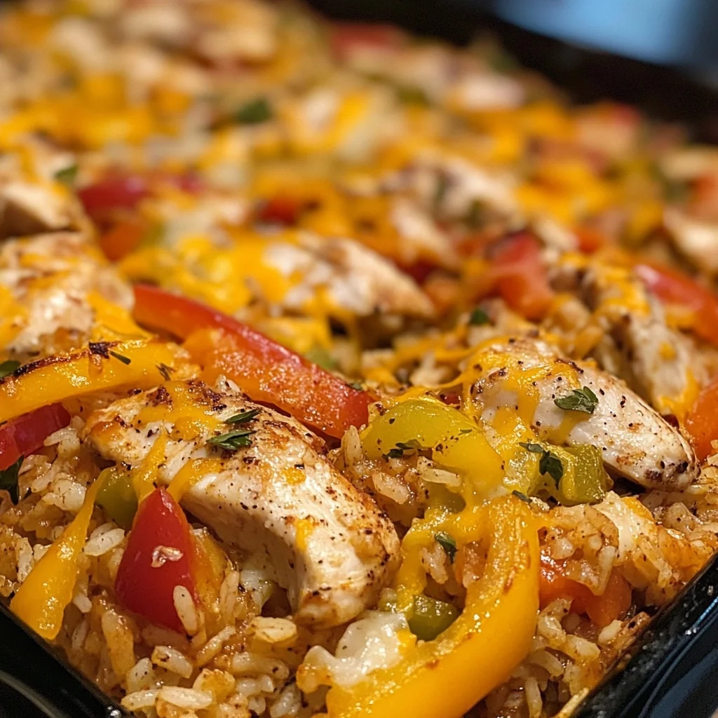 Easy Chicken Fajita Rice Casserole image 3