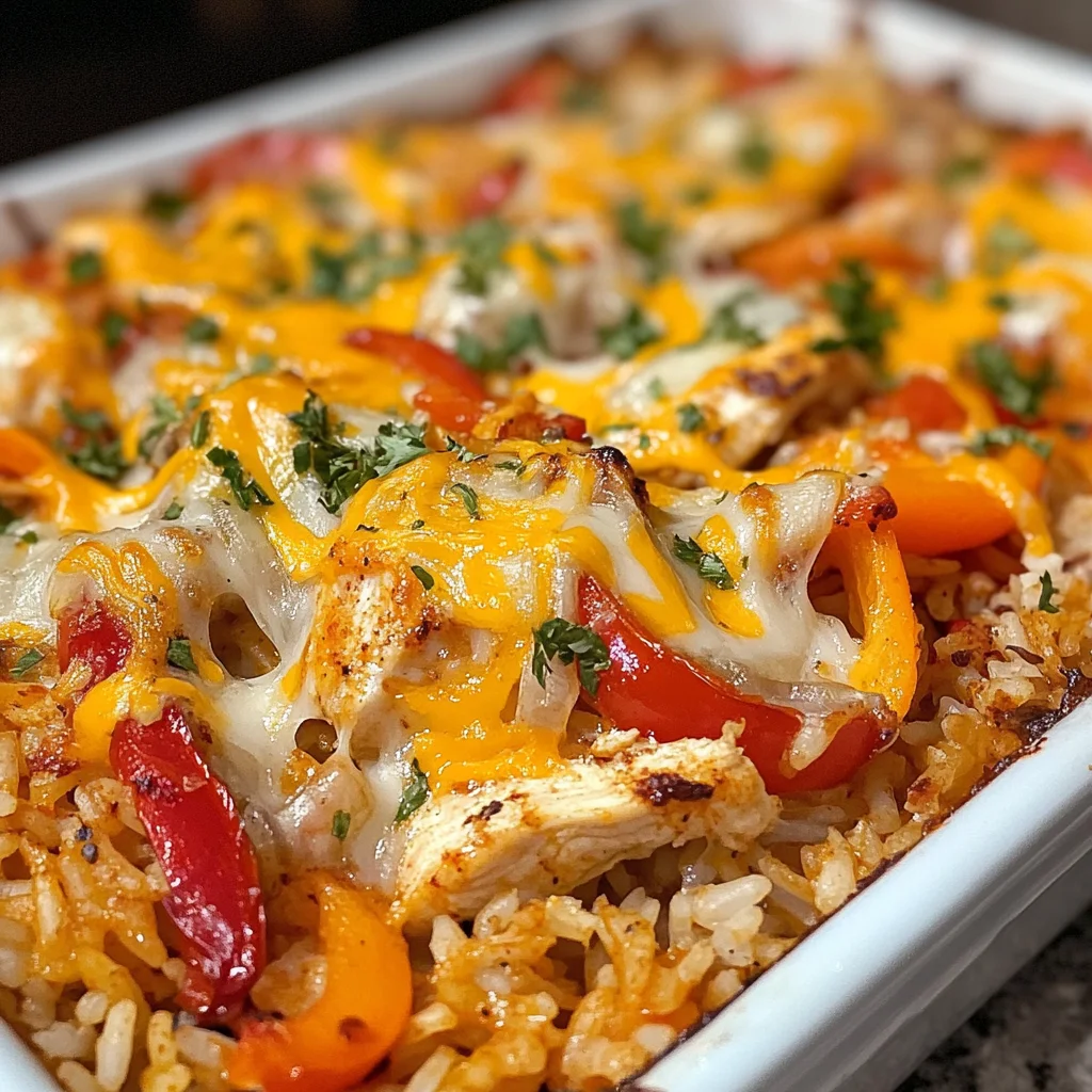 Easy Chicken Fajita Rice Casserole image 4