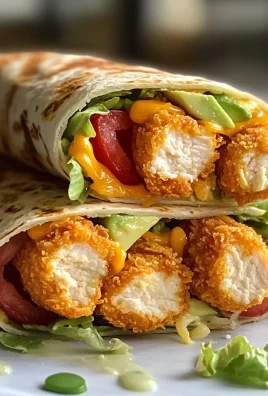 Easy Crispy Chicken Nugget Wraps