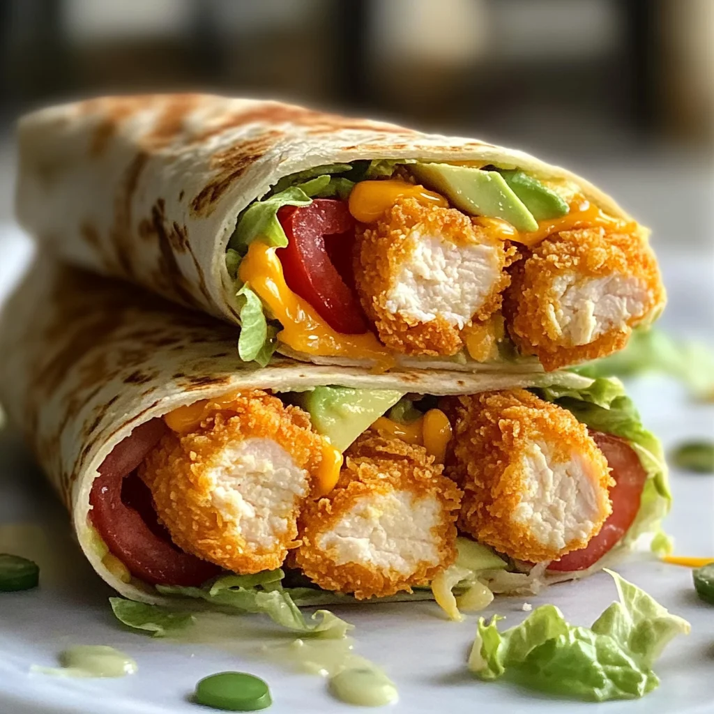Easy Crispy Chicken Nugget Wraps