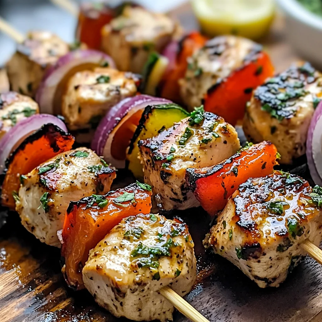 Easy Greek Marinated Chicken Kabobs