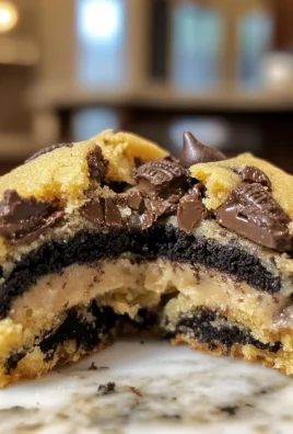 Easy Halloween Oreo Stuffed Chocolate Chip Cookies
