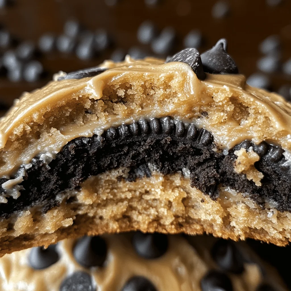 Easy Halloween Oreo Stuffed Chocolate Chip Cookies image 2