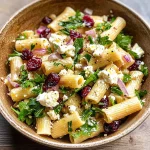 Feta & Cranberry Rigatoni Salad with Lemon Vinaigrette