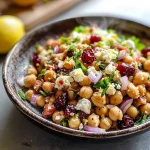 Feta & Cranberry Chickpeas with Lemon Vinaigrette