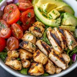Grilled Avocado Chicken Salad
