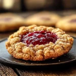 Indulgent Buttery Raspberry Crumble Cookies with Sweet Jam Filling