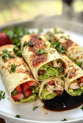 Keto Avocado Chicken Strawberry Salad Rollups