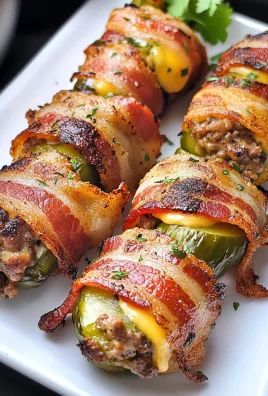 Keto Bacon Wrapped Cheeseburger Pickle Poppers